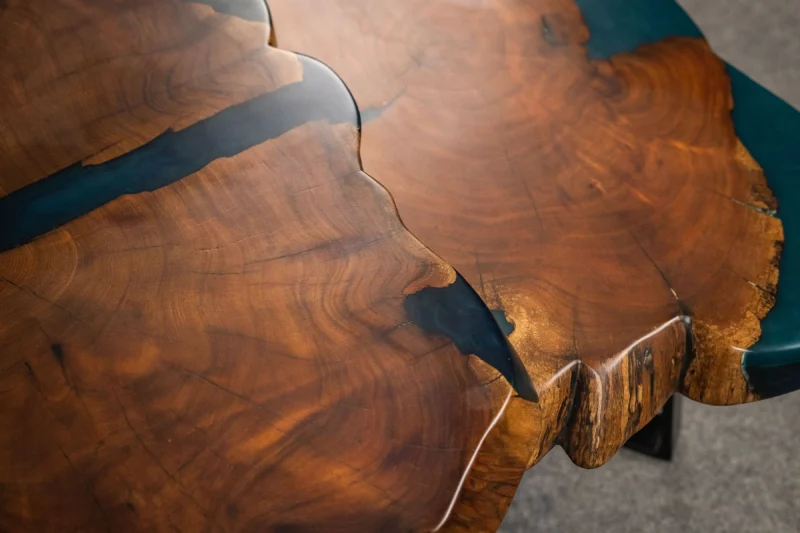 Solid Blue Nesting Table - Image 2