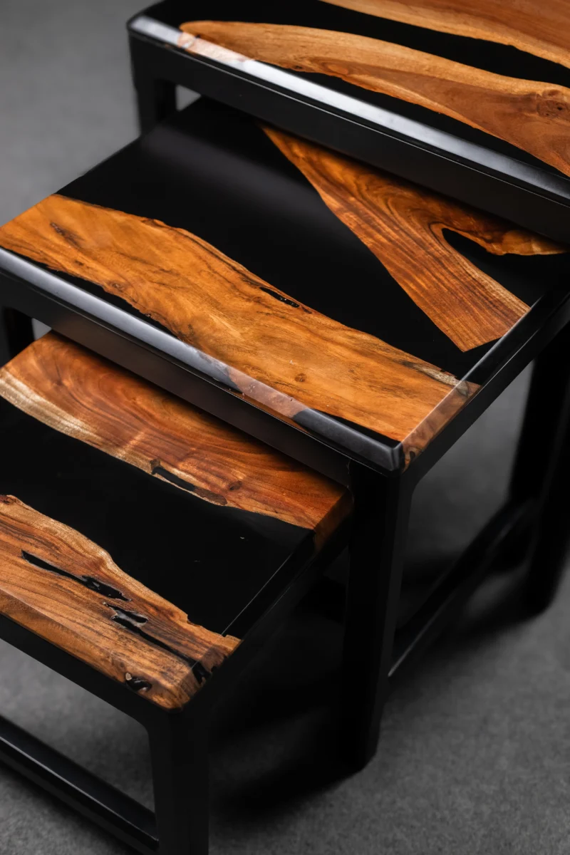 Obsidian Nesting Stools (Set of 3) - Image 4