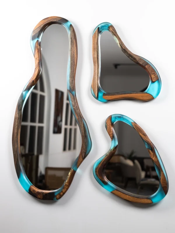 Coastal Resin Mirror Set of 3