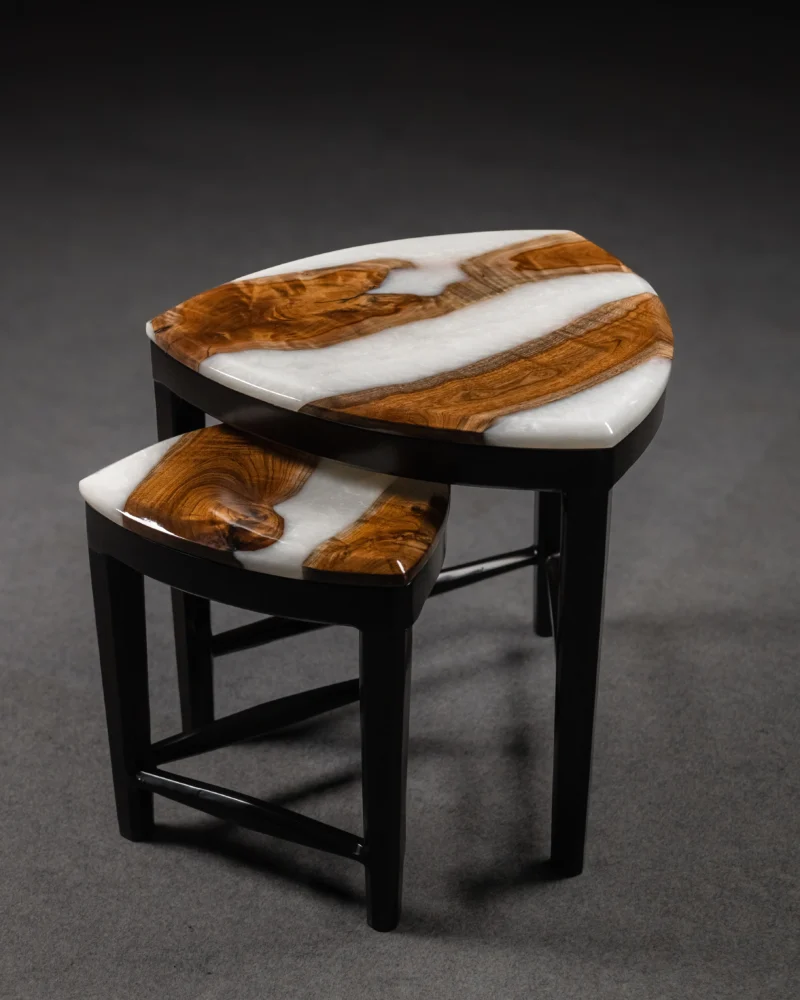 Pearl Dune Nesting stools (set of 2)