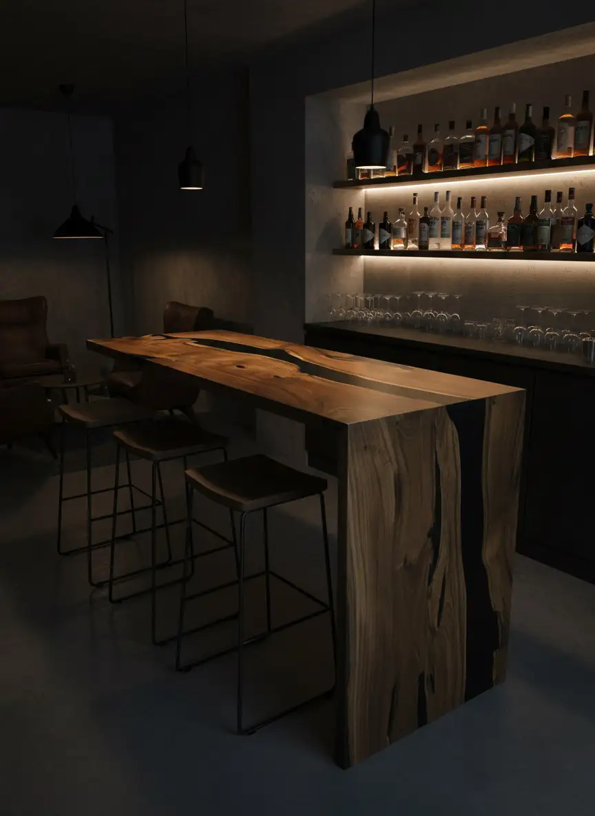 The Obsidian waterfall River Bar Counter - Image 6