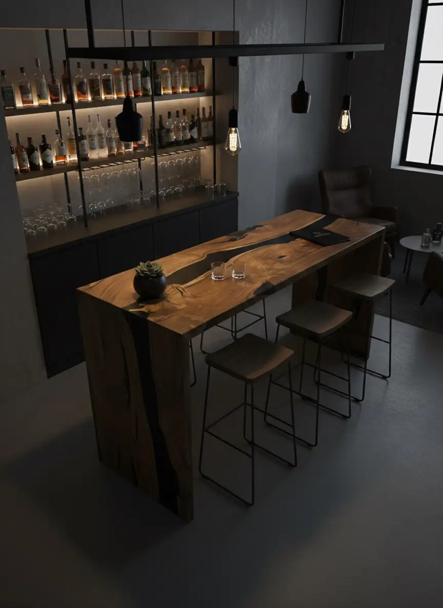 The Obsidian waterfall River Bar Counter - Image 4